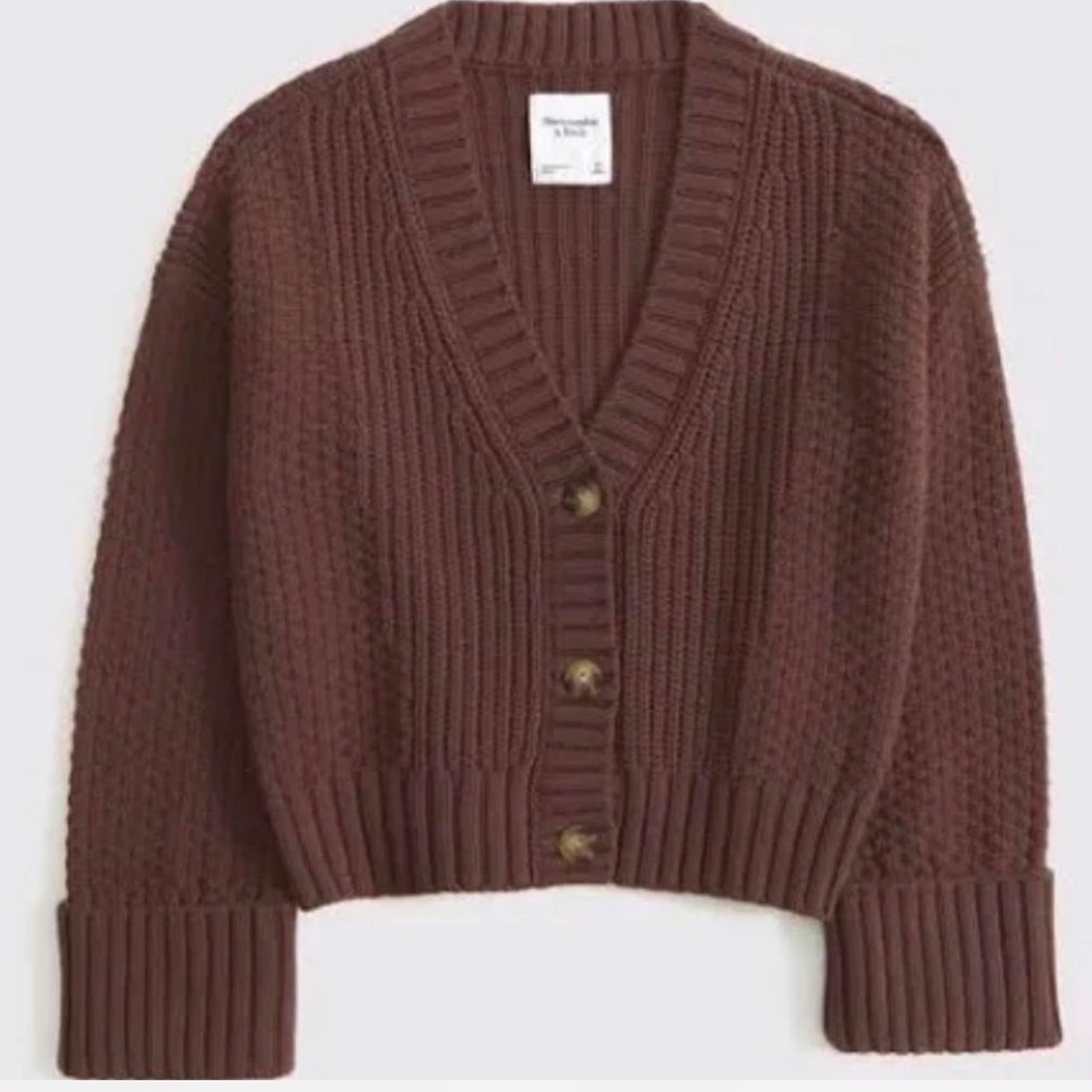 NWT Abercrombie & Fitch Knit Seed Stitch Cardigan - Size Small